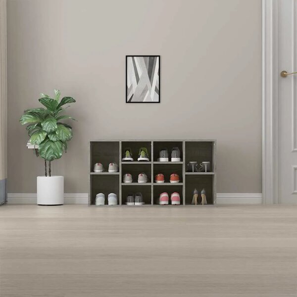 Klupa za cipele boja hrasta 103x30x55 cm konstruirano drvo - Sivi hrast sonoma