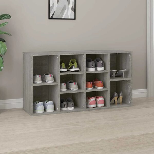 Klupa za cipele boja hrasta 103x30x55 cm konstruirano drvo - Sivi hrast sonoma