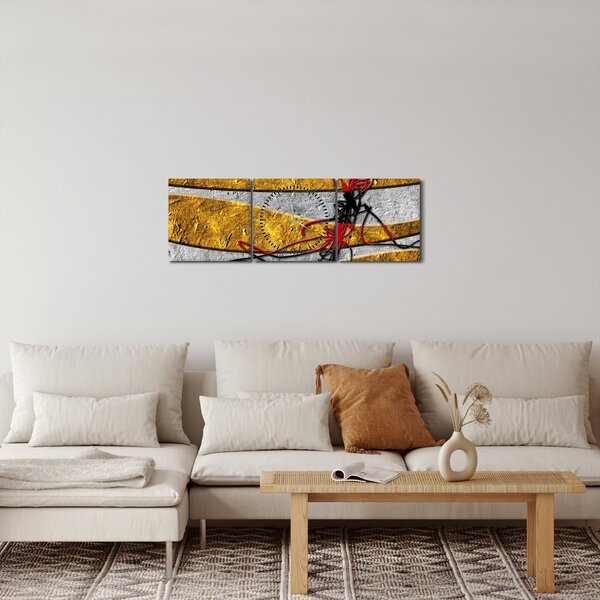Apstraktna slika (sa satom) (90x30 cm)