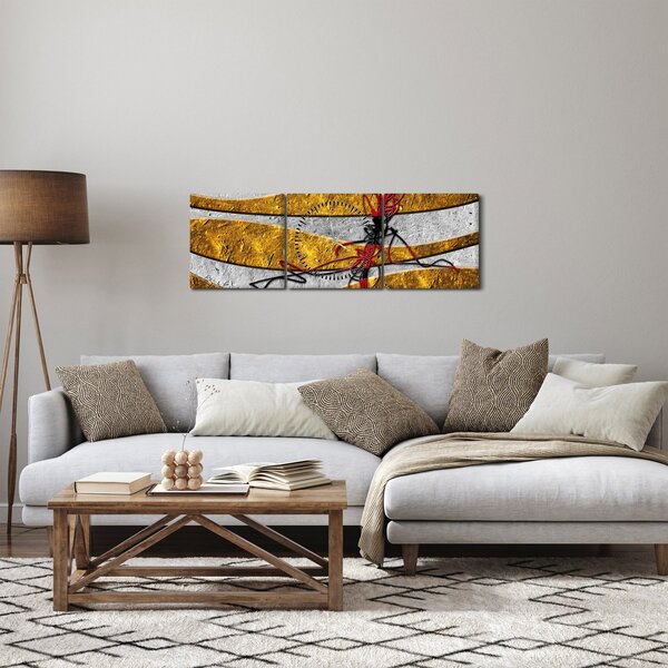 Apstraktna slika (sa satom) (90x30 cm)