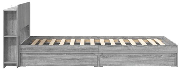 Okvir kreveta s pohranom s ladicama Siva Sonoma 100 x 200 cm - Siva / 100 x 200 cm
