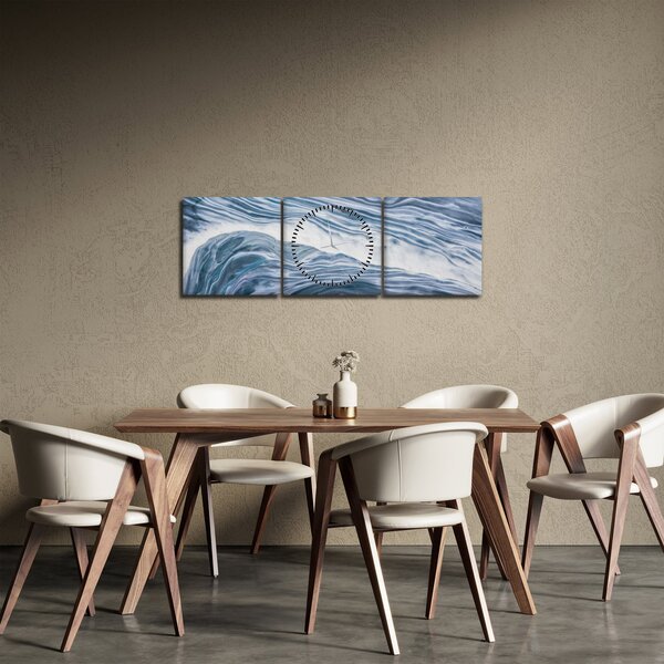 Slika apstrakcije (sa satom) (90x30 cm)