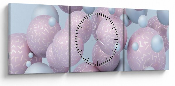 Apstraktna slika - Pastelne kugle (sa satom) (90x30 cm)