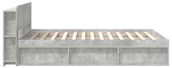Okvir kreveta s pohranom Betonska siva 140 x 200 cm - Siva / 140 x 200 cm