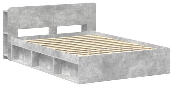 Okvir kreveta s pohranom Betonska siva 140 x 200 cm - Siva / 140 x 200 cm