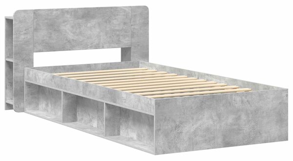 Okvir kreveta s pohranom Betonska siva 100 x 200 cm - Siva / 100 x 200 cm