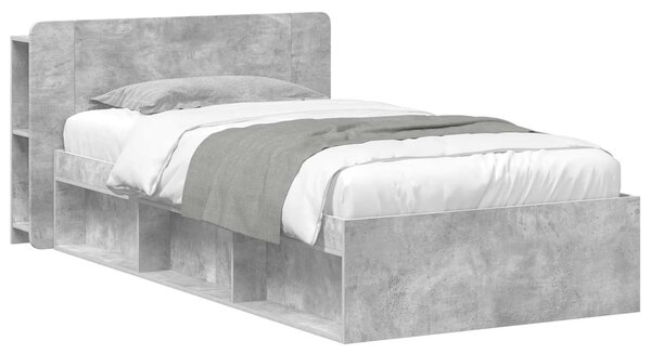 Okvir kreveta s pohranom Betonska siva 100 x 200 cm - Siva / 100 x 200 cm