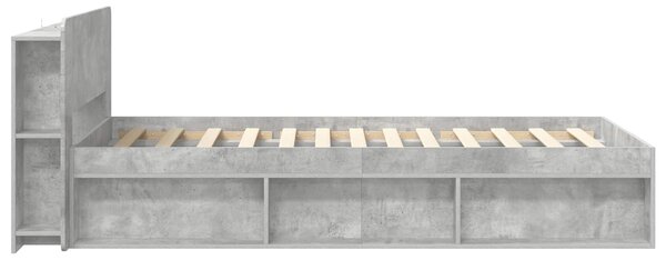 Okvir kreveta s pohranom Betonska siva 100 x 200 cm - Siva / 100 x 200 cm