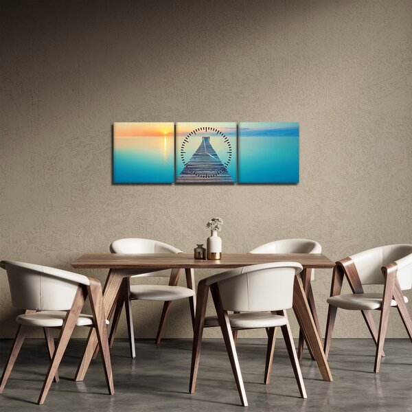 Slika - Gat u beskraj (sa satom) (90x30 cm)