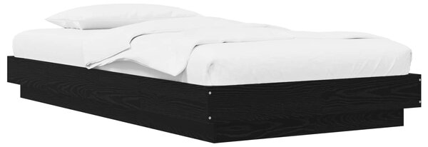 Okvir kreveta za pod Crni hrast 80 x 210 cm Konstruirano drvo - Crna / 80 x 210 cm