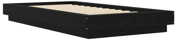 Okvir kreveta za pod Crni hrast 80 x 210 cm Konstruirano drvo - Crna / 80 x 210 cm