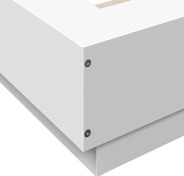 Okvir kreveta za pod Bijela 80 x 210 cm Konstruirano drvo - Bijela / 80 x 210 cm