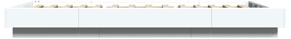 Okvir kreveta za pod Bijela 80 x 210 cm Konstruirano drvo - Bijela / 80 x 210 cm
