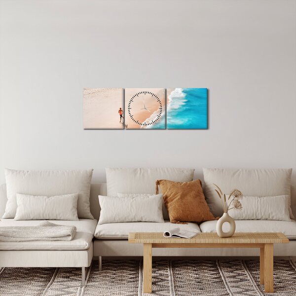 Slikanje - Trčanje na plaži (sa satom) (90x30 cm)