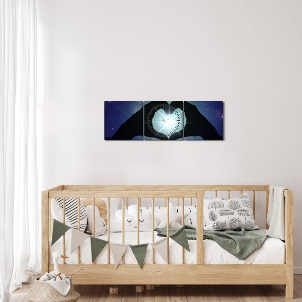 Slika - Simbolična ljubav (sa satom) (90x30 cm)