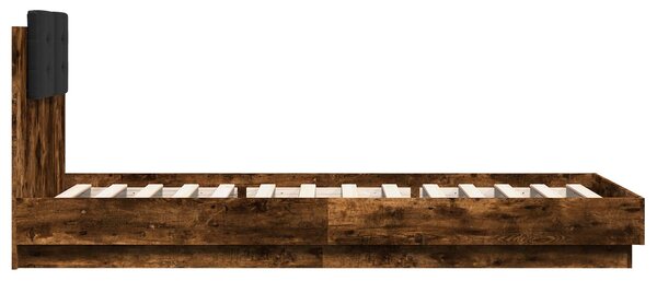 Okvir kreveta s uzglavljem Dimljeni hrast 80 x 200 cm - Smeđa / 80 x 200 cm