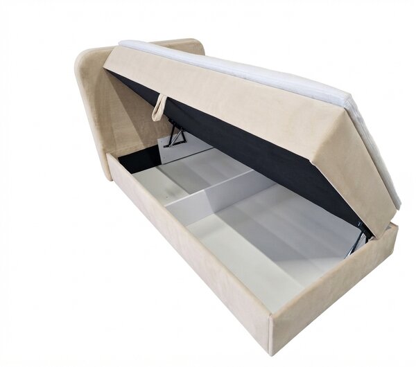 Tapecirani boxspring krevet DIRELIS VIBE 90x200 cm kremasti Madrac: Bonell opružni madrac