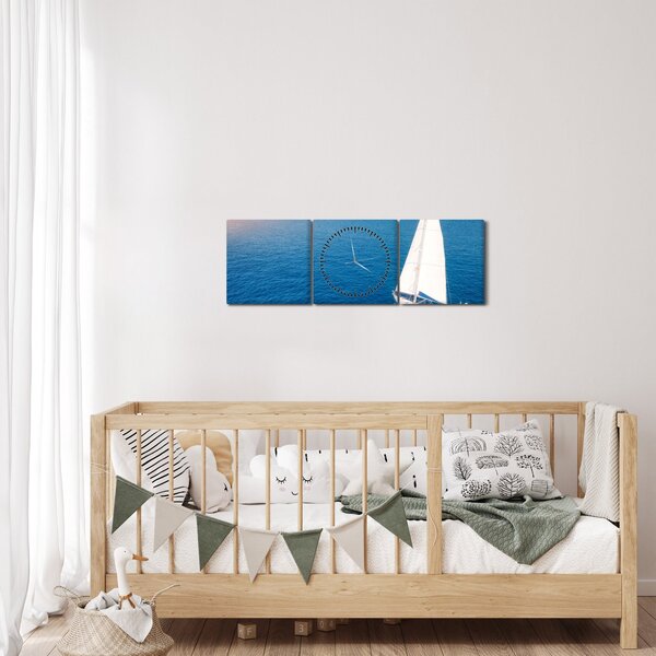 Slika - Izlet brodom (sa satom) (90x30 cm)