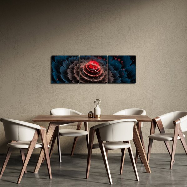 Slika apstrakcije (sa satom) (90x30 cm)