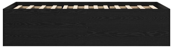 Okvir kreveta za pod Crni hrast 80 x 200 cm Konstruirano drvo - Crna / 80 x 200 cm