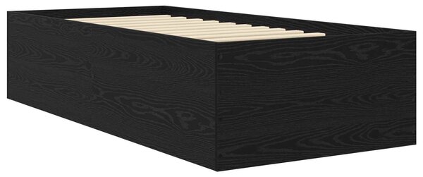 Okvir kreveta za pod Crni hrast 80 x 200 cm Konstruirano drvo - Crna / 80 x 200 cm