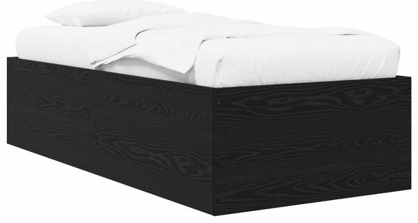 Okvir kreveta za pod Crni hrast 80 x 200 cm Konstruirano drvo - Crna / 80 x 200 cm