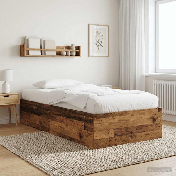Okvir kreveta za pod Staro drvo 80 x 200 cm Konstruirano drvo - Smeđa / 80 x 200 cm