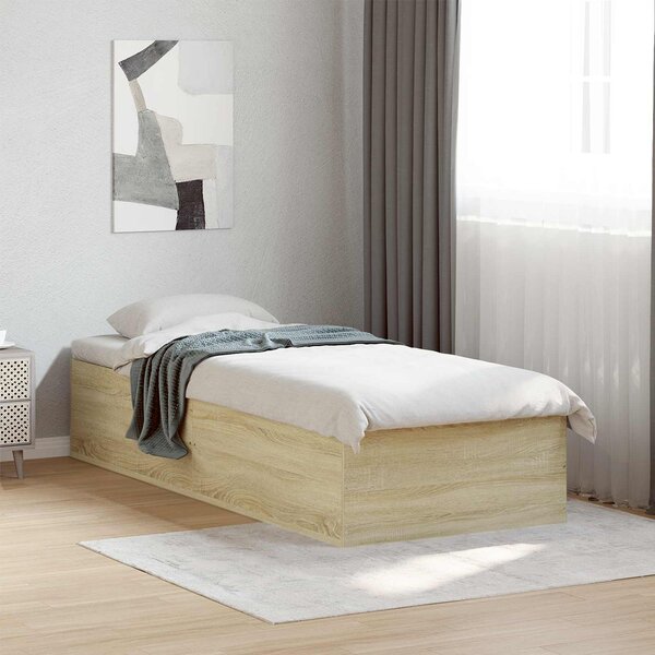 Okvir kreveta za pod Hrast sonoma 80 x 200 cm Konstruirano drvo - Smeđa / 80 x 200 cm