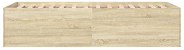 Okvir kreveta za pod Hrast sonoma 80 x 200 cm Konstruirano drvo - Smeđa / 80 x 200 cm