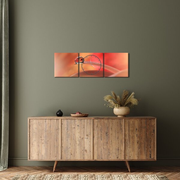 Slika cvjetne kapi rose (sa satom) (90x30 cm)