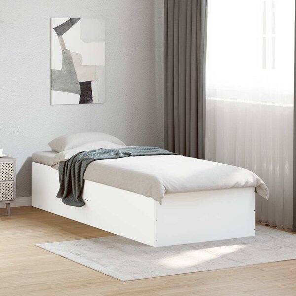Okvir kreveta za pod Bijela 80 x 200 cm Konstruirano drvo - Bijela / 80 x 200 cm