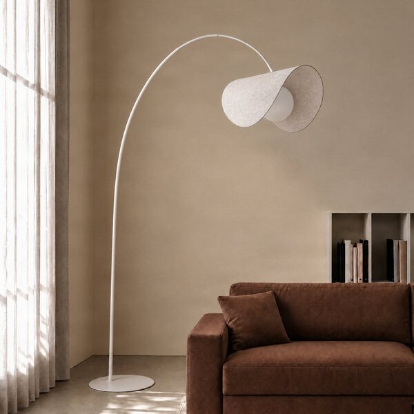 Podne Lampa Lucande, Tamani, prigušiv, Bež, Dnevna soba, Tkanina / tekstil, Dizajn
