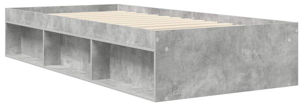Okvir kreveta s pohranom s policom Betonska siva 80 x 200 cm - Siva / 80 x 200 cm