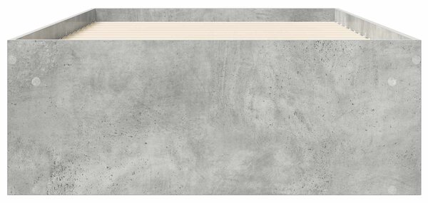 Okvir kreveta s pohranom s policom Betonska siva 80 x 200 cm - Siva / 80 x 200 cm