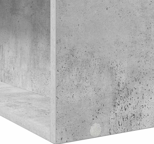Okvir kreveta s pohranom s policom Betonska siva 80 x 200 cm - Siva / 80 x 200 cm