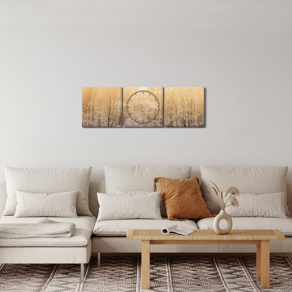 Slika zaleđene šume (sa satom) (90x30 cm)