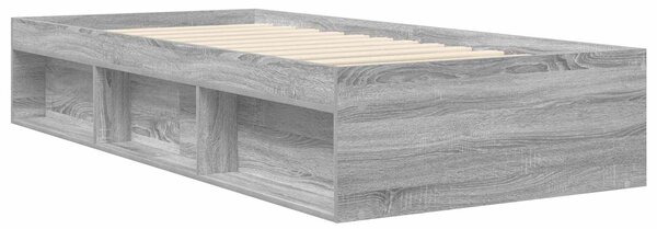 Okvir kreveta s pohranom s policom Siva Sonoma 80 x 200 cm - Siva / 80 x 200 cm