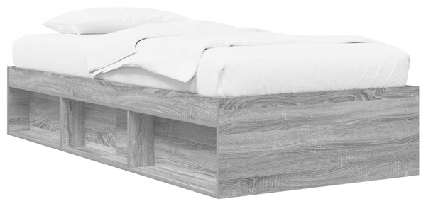 Okvir kreveta s pohranom s policom Siva Sonoma 80 x 200 cm - Siva / 80 x 200 cm