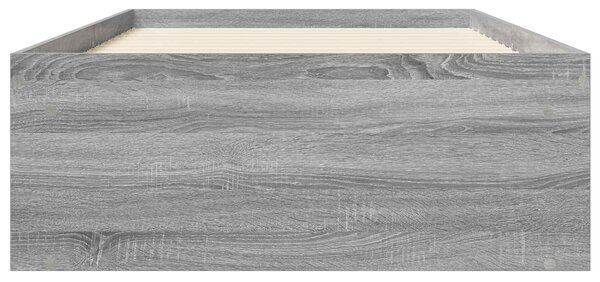 Okvir kreveta s pohranom s policom Siva Sonoma 80 x 200 cm - Siva / 80 x 200 cm