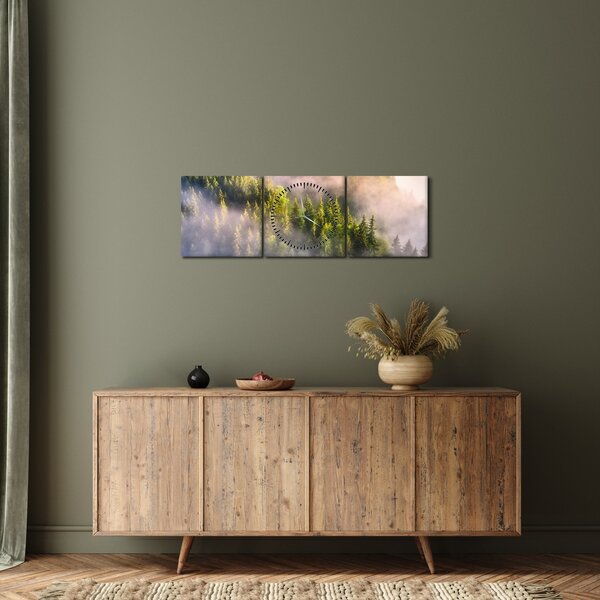 Slika planinskog krajolika (sa satom) (90x30 cm)