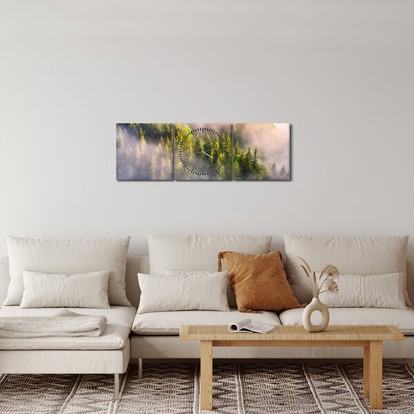 Slika planinskog krajolika (sa satom) (90x30 cm)