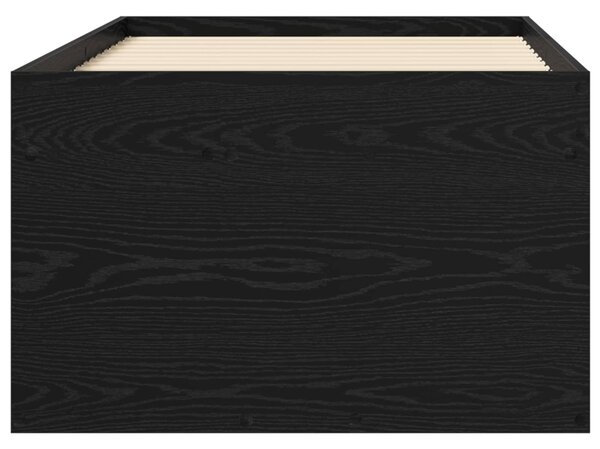 Okvir kreveta s pohranom s ladicama Crni hrast 80 x 200 cm - Crna / 80 x 200 cm