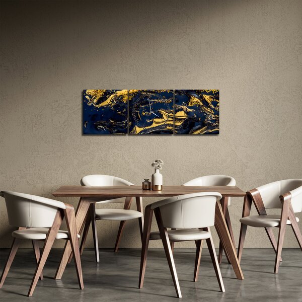 Slika apstrakcije (sa satom) (90x30 cm)