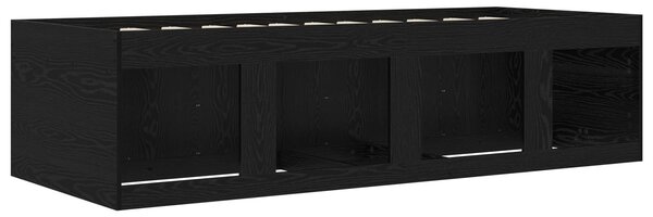 Okvir kreveta s pohranom s ladicama Crni hrast 80 x 200 cm - Crna / 80 x 200 cm
