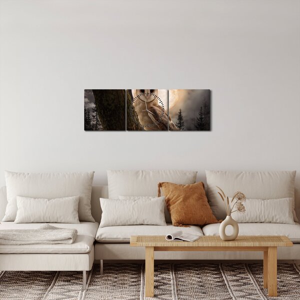 Slika sove kukuvije (sa satom) (90x30 cm)
