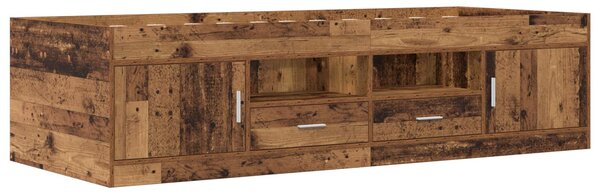 Okvir kreveta s pohranom s ladicama Staro drvo 80 x 200 cm - Smeđa / 80 x 200 cm