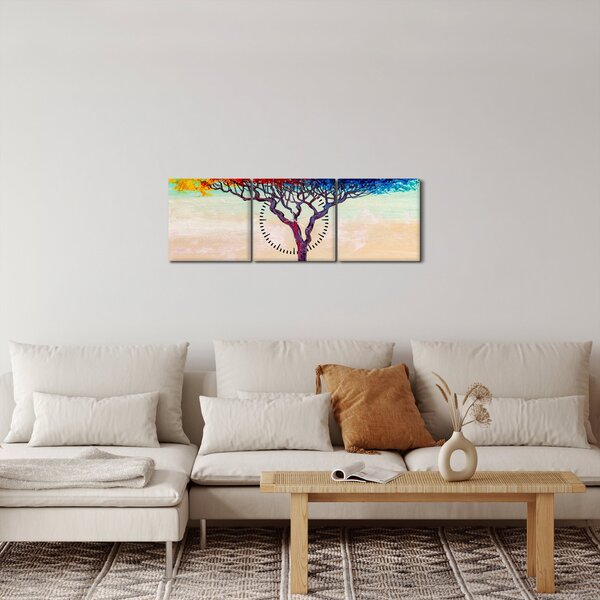 Slika naslikanog stabla (sa satom) (90x30 cm)