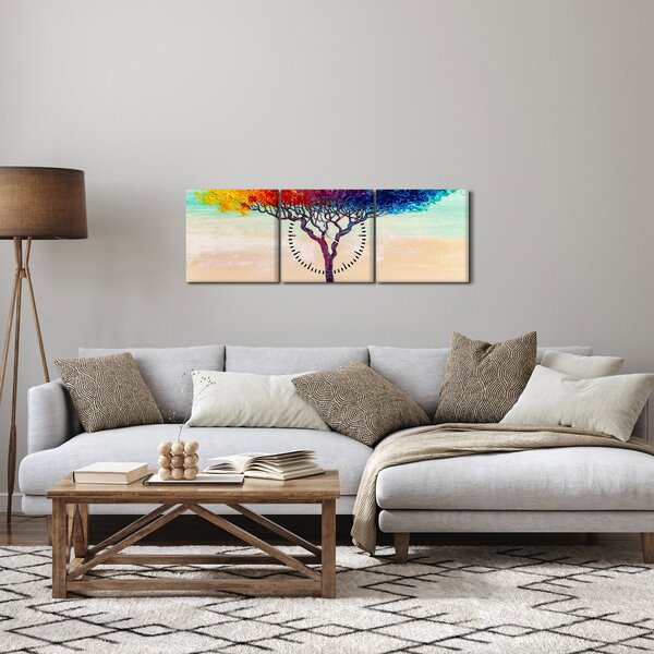 Slika naslikanog stabla (sa satom) (90x30 cm)