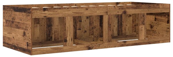Okvir kreveta s pohranom s ladicama Staro drvo 80 x 200 cm - Smeđa / 80 x 200 cm