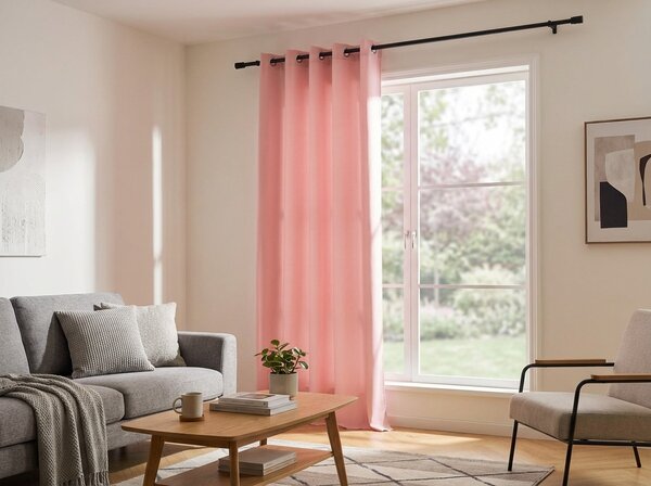 Zavjesa OXFORD LIGHT 140x250 cm, ružičasta Sistem za vješanje: Traka za nabiranje
